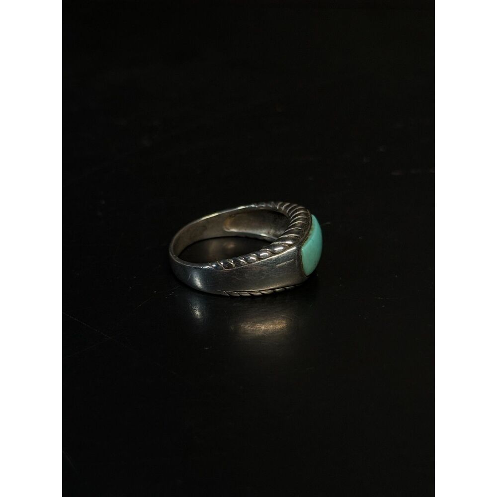 Carolyn Pollack Turquoise Sterling Silver Ring Size 10 - Picture 9 of 12